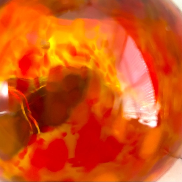 Blown Glass Christmas Ornament Orange Color Beautiful Holiday Gift on the Tree - Picture 3 of 5